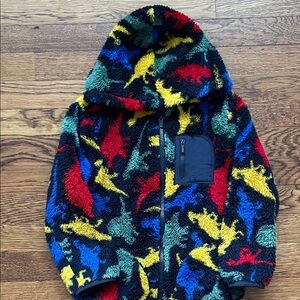 Unisex Sherpa Zip-Front Pocket Hooded Jacket  for Toddler Size 5T